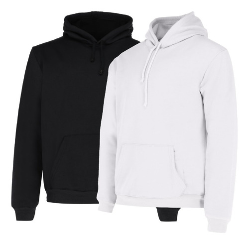 Paquete De 2 Sudaderas Hoodie Capucha Hombre Felpa Gruesa