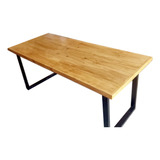 Mesa Industrial De Madera Y Hierro  100 X 80