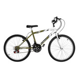 Bicicleta De Marcha Ultra Bikes Aro 24 Masculina Passeio Cor Verde Oliva Fosco