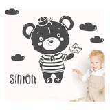 Vinilos Decorativos Infantiles Oso Bebe Nombre Personalizado