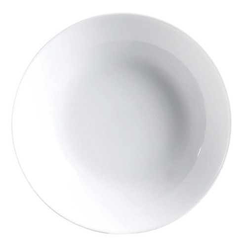 Plato Hondo 20 Cm Luminarc Diwali Vidrio Templado Pettish Color Blanco