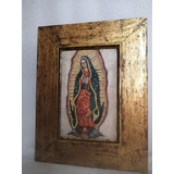 Cuadro Religioso Antiguo Vintage Óleo Virgen De Guadalupealu