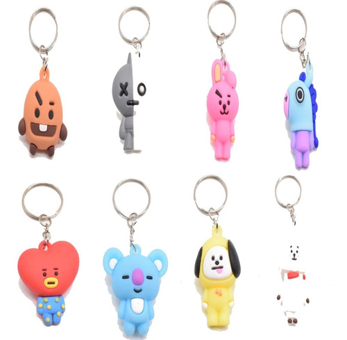 Llaveros Set Bts Animados Kpop Bt21 Idol Coreano Tata Shooky