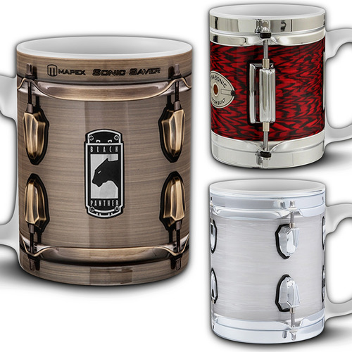 10 Plantillas Sublimar Tazas Tarolas Baterista. Snaremug