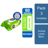 Pack 3x90 Toallitas Desinfectantes Multiuso Limón Virutex