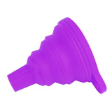 5 Funil De Cozinha Dobrável De Silicone Roxo