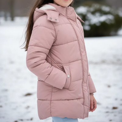 Chamarra Larga Niña, Chaqueta Afelpada Sakers | Envío gratis