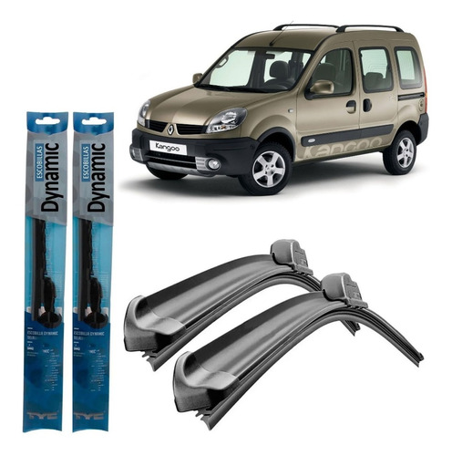 Juego Kit Escobillas Renault Kangoo 2008 2009 2010 2011 2012