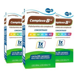 Kit 3 Complexo B Concentrado (ems 60 Comprimidos Original)