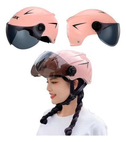 Casco Unisex Motocicleta Bicicleta Patineta Incluye Visor