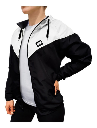 Campera Deportiva Rompe Viento Mujer Con Capucha G6