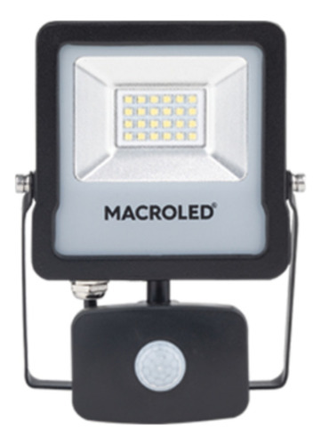 Reflector Led Pro Macroled Sensor Movimiento 20w Calido Ip65