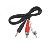 Cable Audio Estéreo Auxiliar Mini Plug Jack A 2 Rca 2 Mts