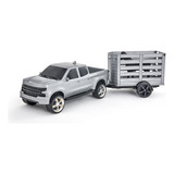 Pickup Country Club Trailer Cavalo Caminhonete Carrinho Cor Prata Personagem Carros