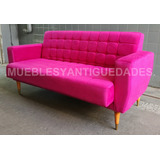 Sillón Sofá Estilo Escandinavo 3 Cuerpos Fucsia (sl106m)