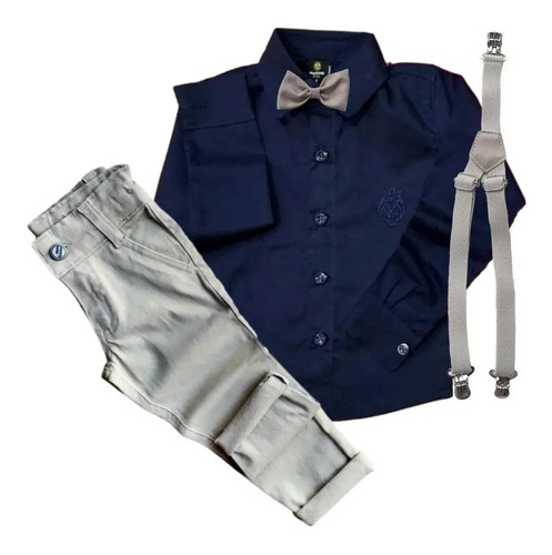 Terno Social Infantil Cinza Casamento Pajem Conjunto Oferta Roupa Gravata Colete Camisa Calça Lindo Terninho