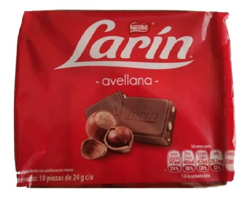 Nestlé Larín Chocolate Con Avellana 10 Pzas 240g