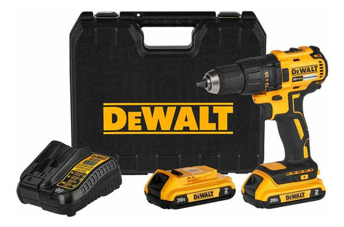 Furadeira E Parafusadeira 20v Max Dewalt, Modelo Dcd7771d2, A Bateria, Sem Fio, Com Carregador Bivolt, 2 Baterias 2 Ah E Maleta Para Transporte