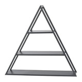 Estante De Pared Triangular De Metal Nojo - Negro