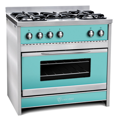 Cocina Chiara 90 Cm Verde Gas/eléctrica 5 Hornallas - Tst