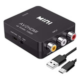 Convertidor Rca A Hdmi, Av A Hdmi, Yuanly 1080p Cvbs A