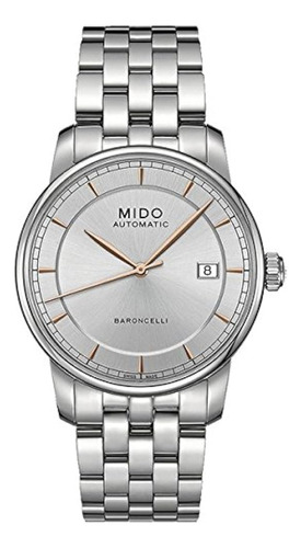 Mido M86004101 Baroncelli Ii Reloj Automático De Acero Con E