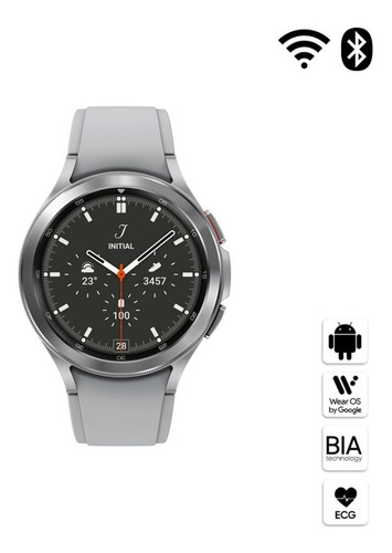 Galaxy Watch4 Classic 46 Mm Samsung Color De La Caja Silver Color De La Correa Silver Color Del Bisel Black