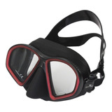 Visor Mascara Bonassi Athena Suave Apnea, Buceo O Pesca Color Negro/rojo