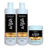 Kit De Hidratação, Nutrição Capilar Óleo De Argan Dukle