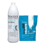 Crema Oxidante 20 Vol Y Polvo Decolorante Celest X2 Novalook