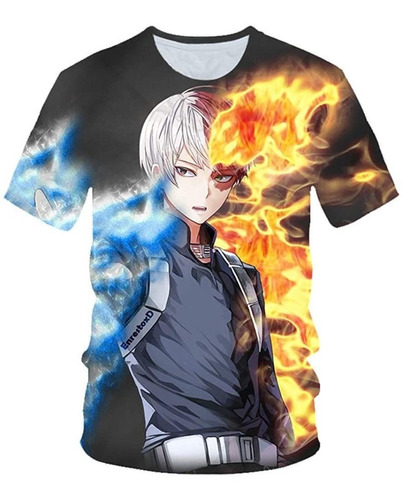 Mi Héroe Academia Deku Todoroki Bakugo Toga Anime 3d Camisas