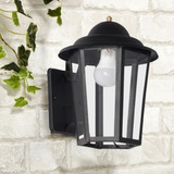 Farol Jardin Exterior Chapa Hexagonal Pared Apto Led