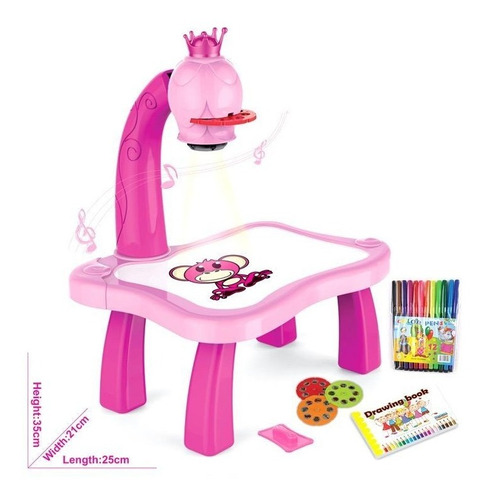 Projetor De Pintura Infantil Mesa Didática Kit Completo