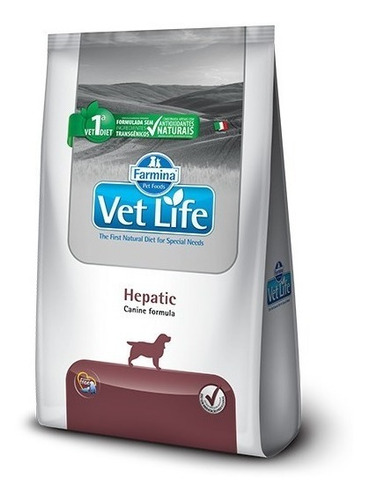 Alimento Vet Life Natural Canine Hepatic Para Perro Adulto Todos Los Tamaños Sabor Mix En Bolsa De 10.1kg