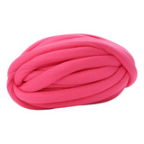 Hilo De Lana Grueso, Lavable A Mano, Para Manta, Rosa Rosa