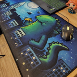 Mouse Pad Gamer Dinosaurio Retro 90x40/solocachureos