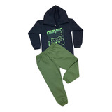 Conjunto Moletom Infantil 1 Ao 3 Capuz Masculino Inverno