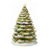 Certified International Evergreen Christmas Tarro Para