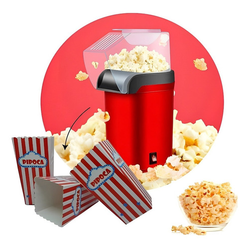 Máquina De Fazer Pipoca Pipoqueira Elétrica S/ Oleo Popcorn