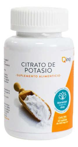 Qina Citrato De Potasio 60 Capsulas Sabor Sin Sabor