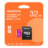 Memoria Micro Sd Hc 32 Gb Adata Clase 10 Ush-i