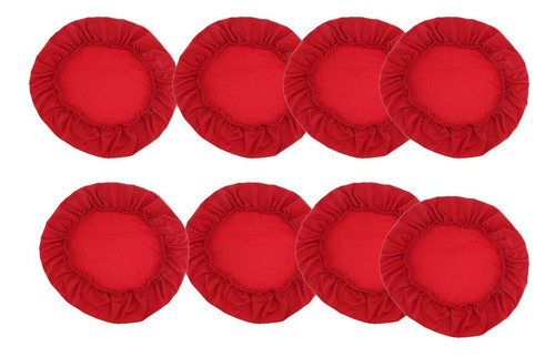 ' 8 Piezas Rojo Antipolvo Silla Cubierta De Asiento Comedor