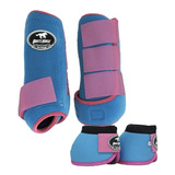 Conjunto Caneleira E Cloche Azul E Rosa - Boots Horse