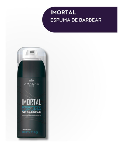 Espuma De Barbear Imortal  100ml / 96g - Amakha Paris