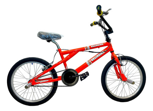 Bicicleta Rodado 20 Nene Bmx Naranja Fluo