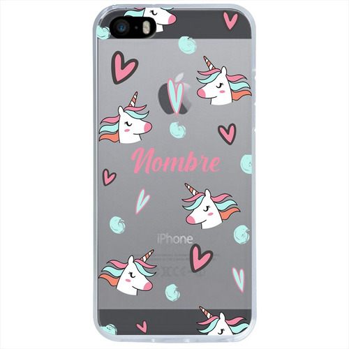 Funda Para iPhone Unicornios Personalizada Tu Nombre