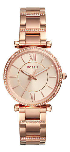 Relógio Fossil Feminino Carlie Rosé - Es4301/1jn