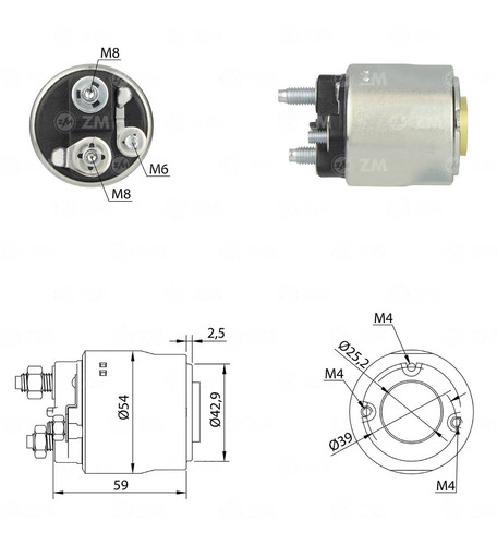 Solenoide Zm 498 - Ford Fiesta Eco Sport Escort Focus Ka