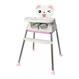 Silla Comer Bebe Infantil 3 En 1 Ajustable Rosado