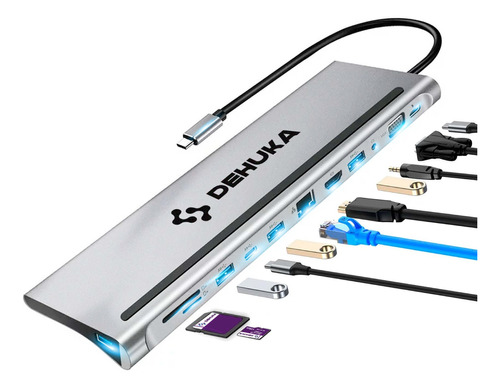 Adaptador Accesorios Notebook Hdmi Vga Usb C Ethernet 